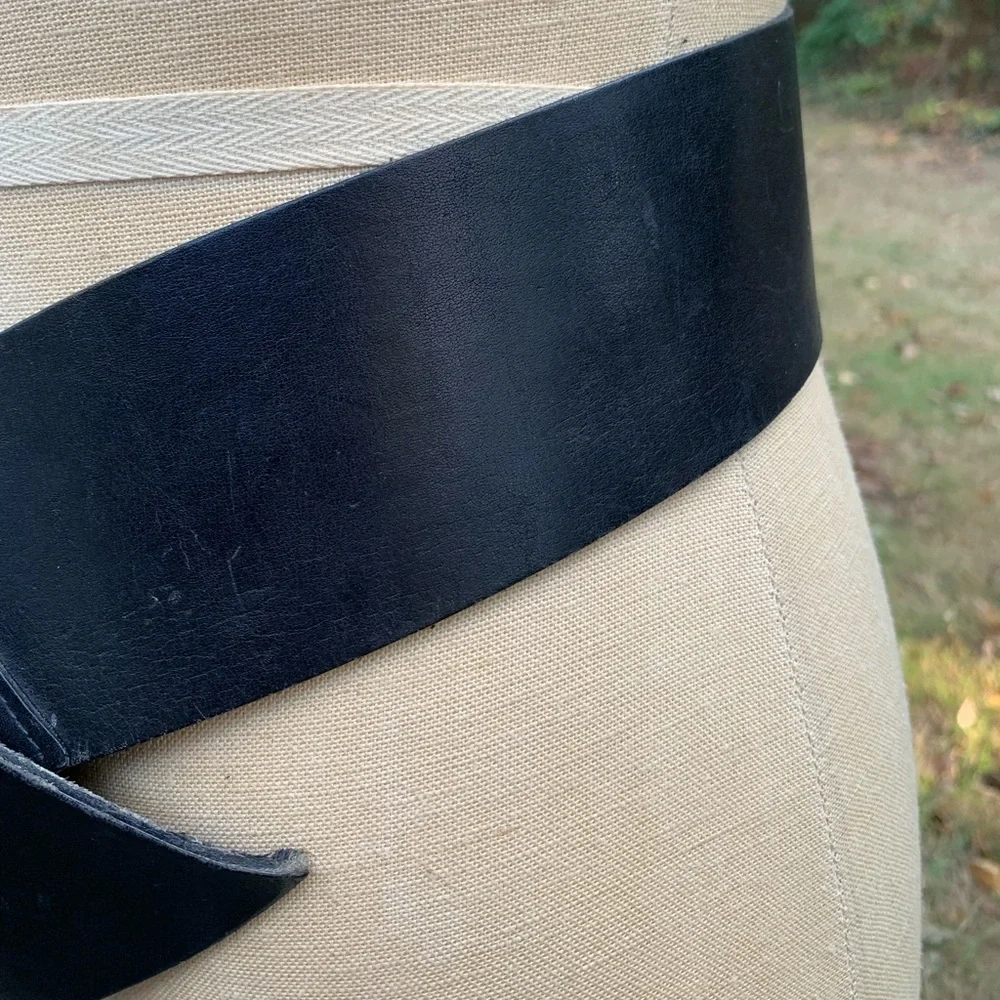 Funky Vintage Leather Oversized Waist Belt